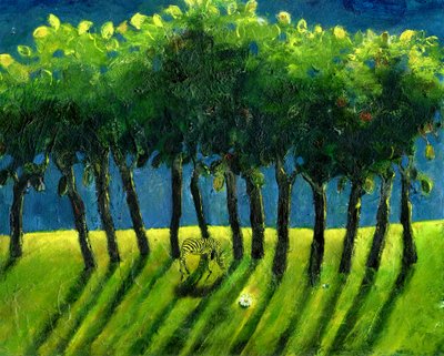 Zebra Trees, 2005 by Gigi Sudbury